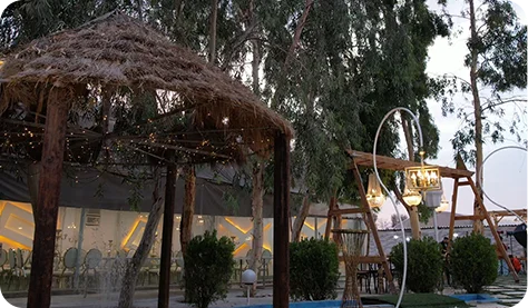 نمای باغ تالار تشریفات عمارت پارادایس